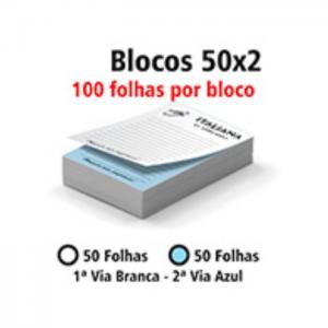 BLOCO 2 vias 15x21cm APERGAMINHADO 75G tamanho 15X21 cm 2 vias 1X0  Grampo / Picote 50x2